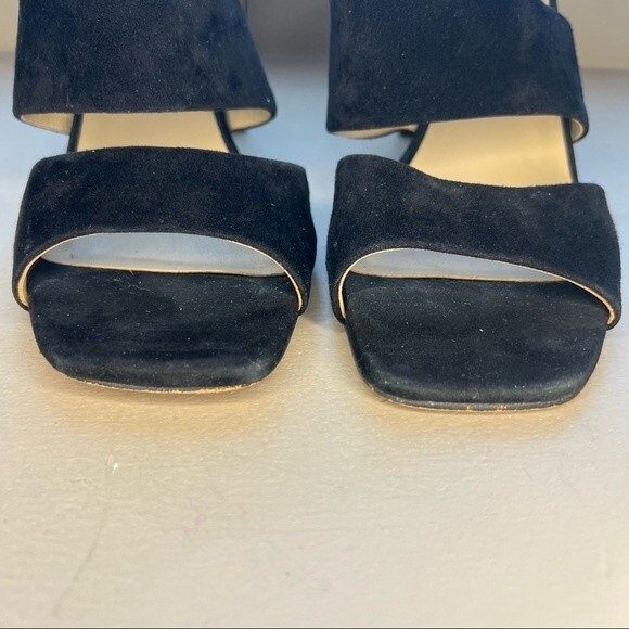 Enzo Angiolini Trudy Black Suede Heeled Sandal Shoes Women’s Size 9.5 - Picture 6 of 13